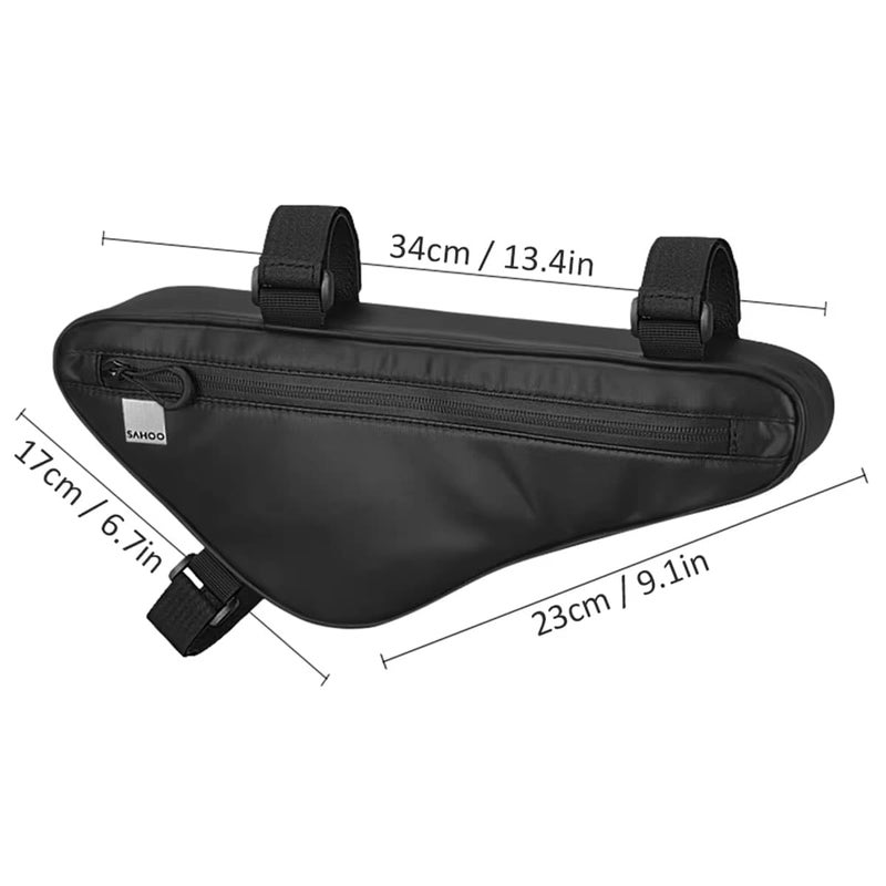 ROSWHEEL Bike Storage Frame Bag 121469 Bicycle Top Tube Triangle Bag Water Resistant Cycling Pack Bike Pouch Storage Bag (122057) - Image 5